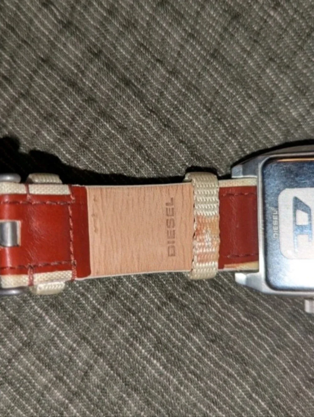 Diesel DZ Men's Brown Leather Watchband- EXCELLENT Condition